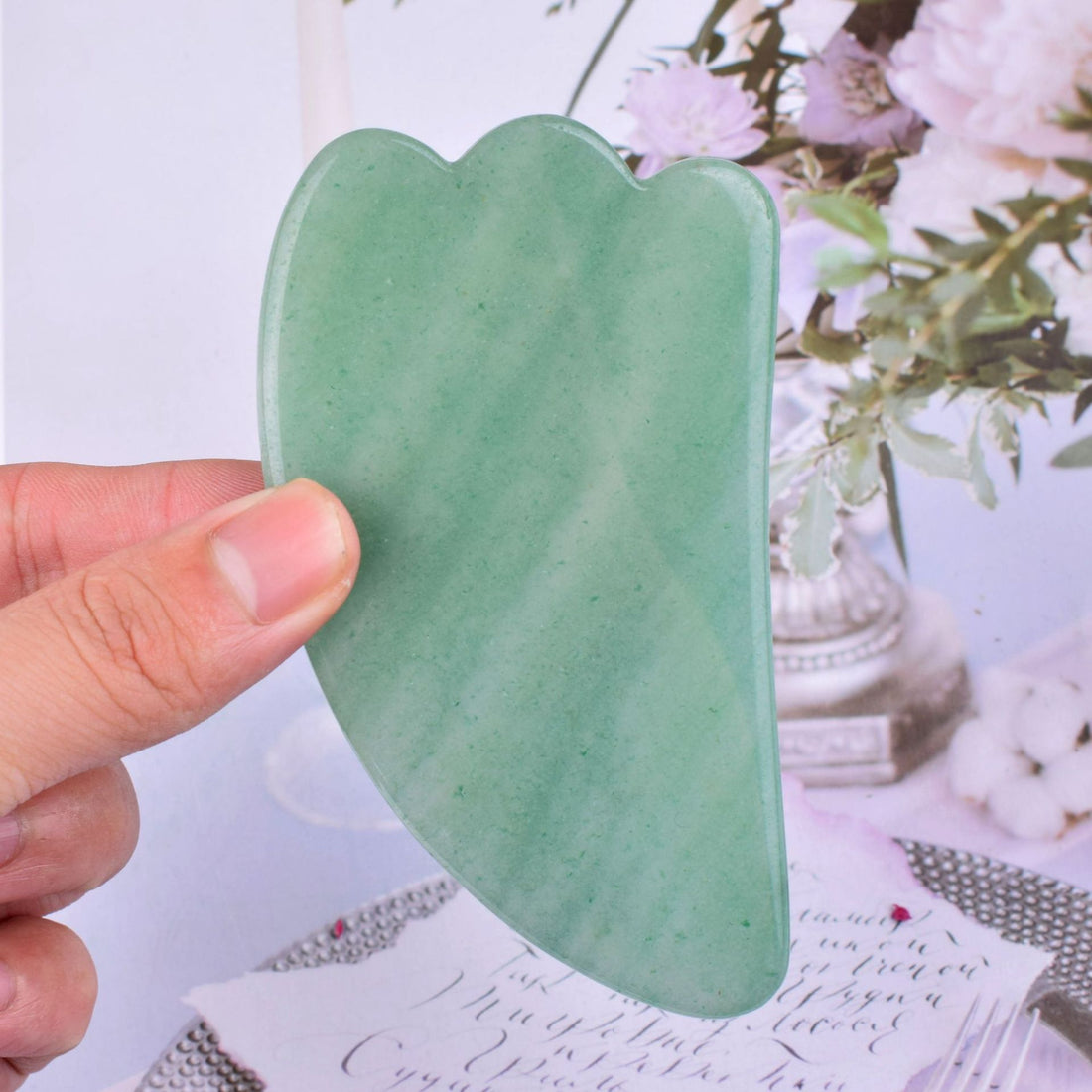 Natural Stone Crystal Jade Gua Sha Facial Massage Board