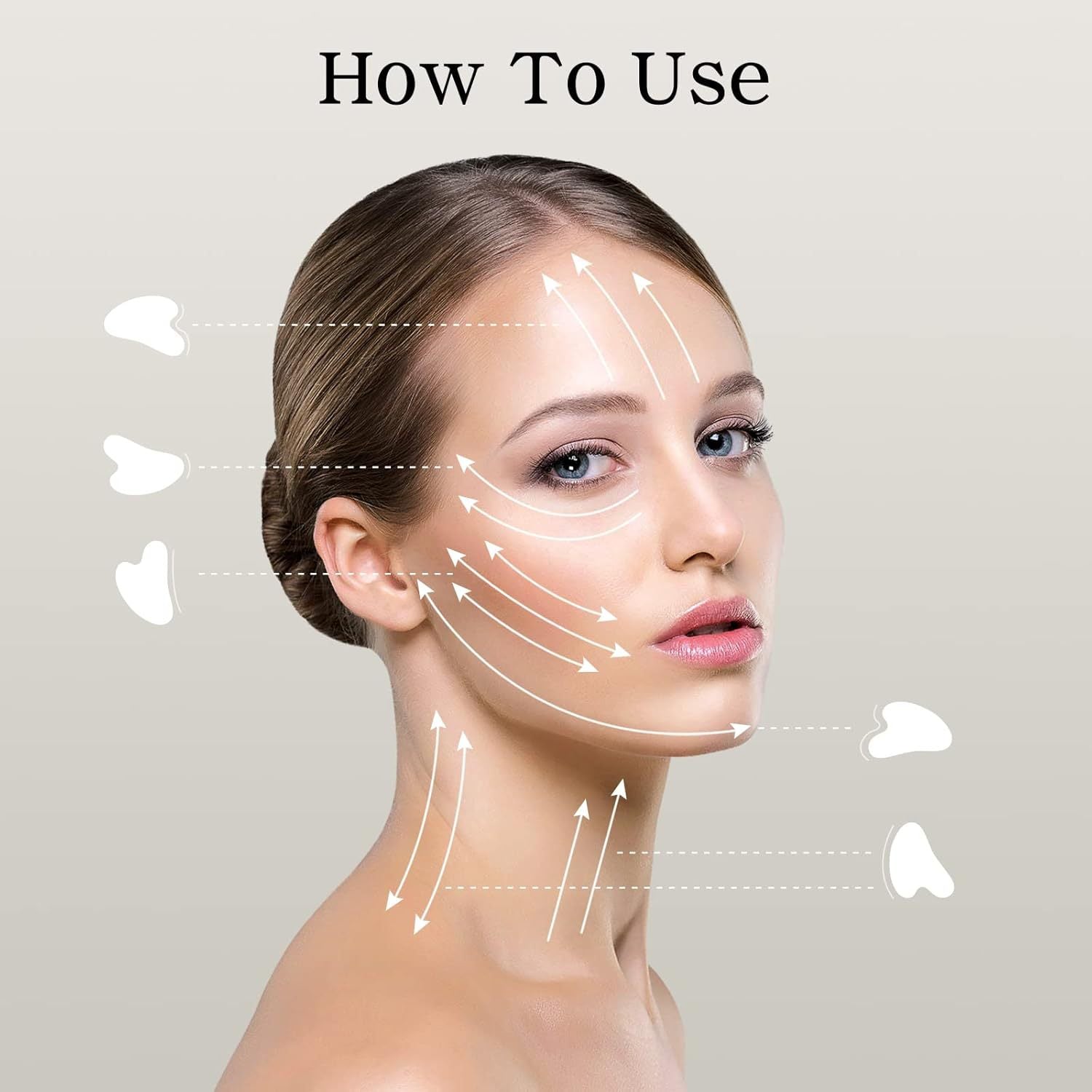 Natural Stone Crystal Jade Gua Sha Facial Massage Board