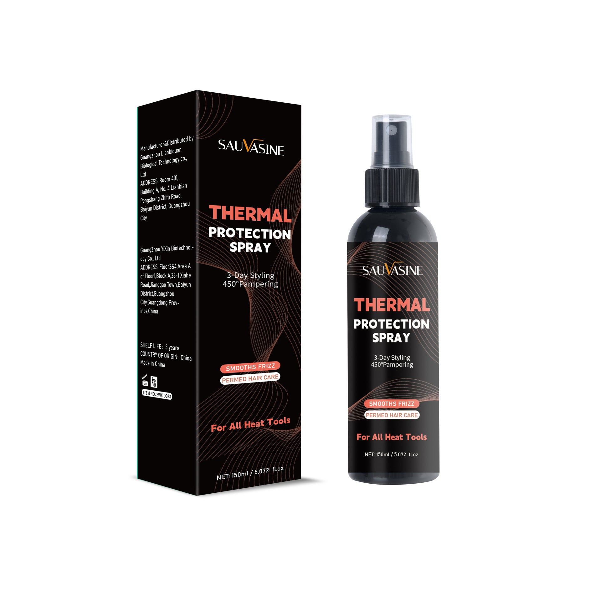 Hair Thermal Protection Spray for Heat Styling
