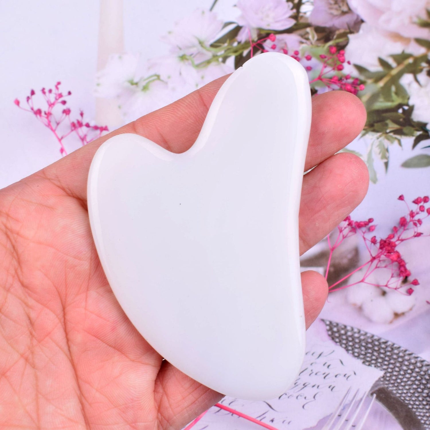 Natural Stone Crystal Jade Gua Sha Facial Massage Board