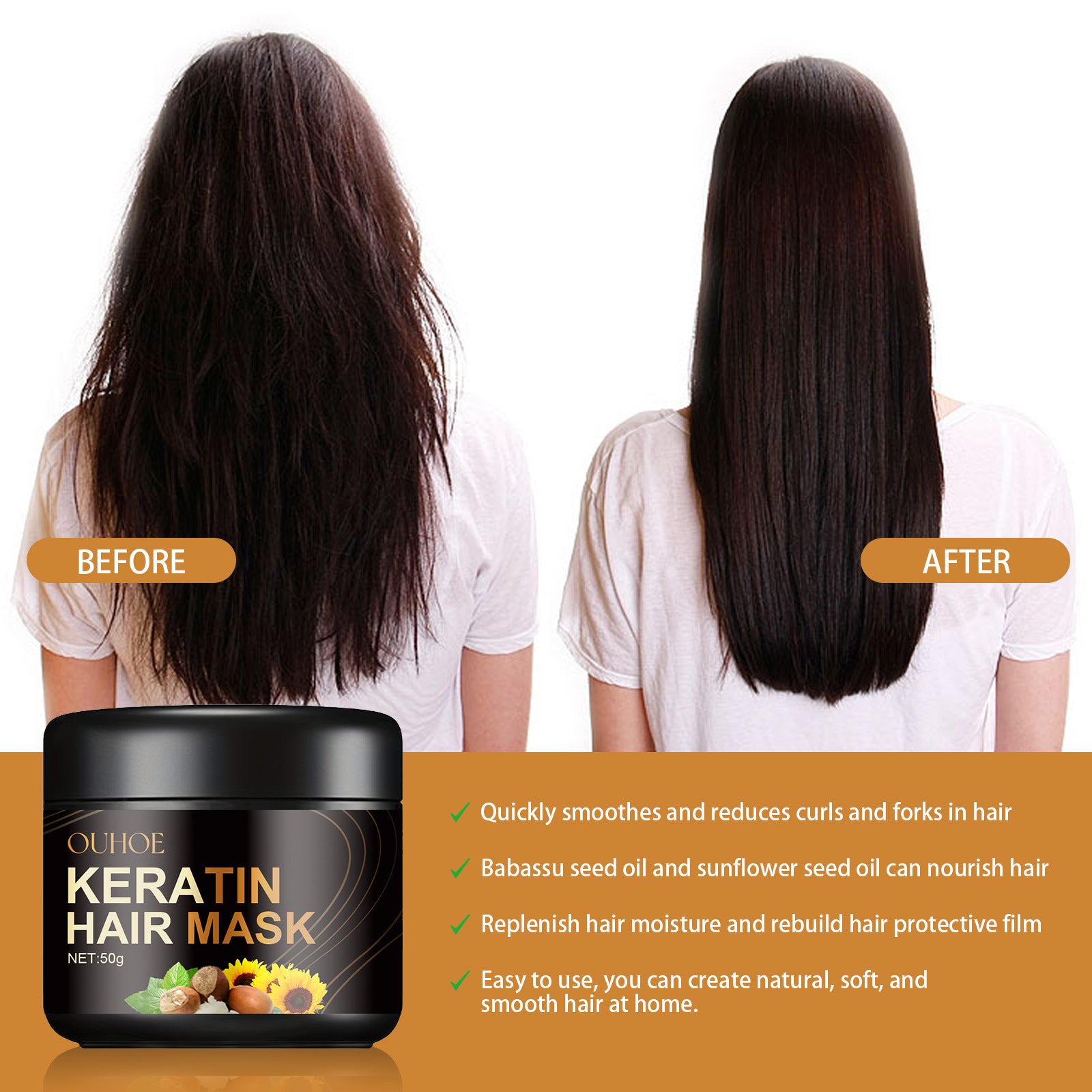 Deep Nourishing Hair Repair Mask for Soft Hair