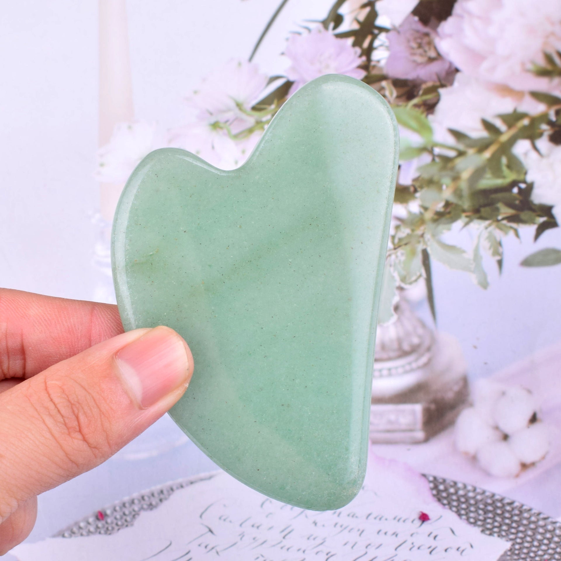 Natural Stone Crystal Jade Gua Sha Facial Massage Board