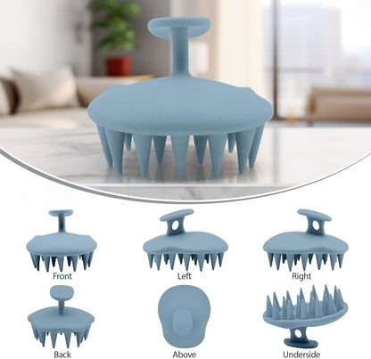 Silicone Scalp Massager Shampoo Brush for Wet and Dry Hair